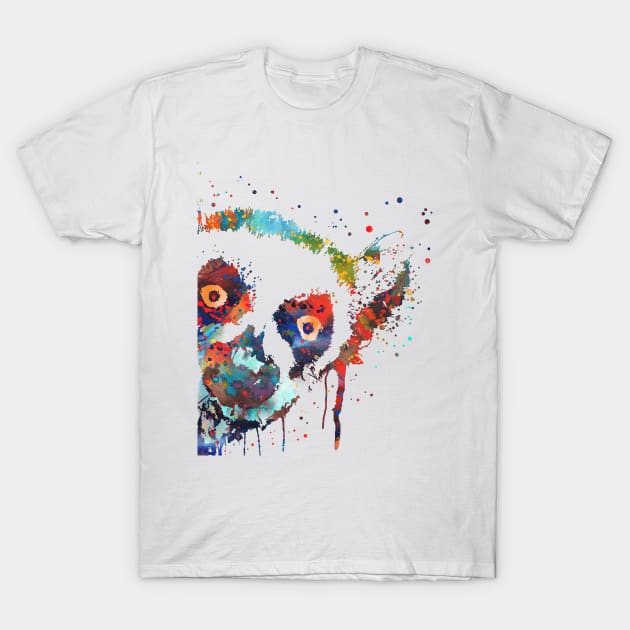 Lemur peeking T-Shirt by RosaliArt